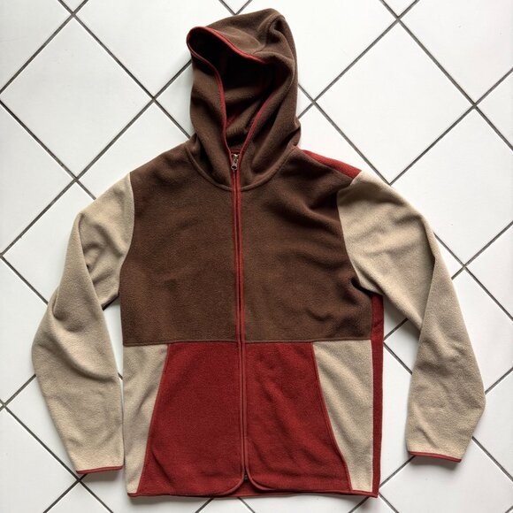 Mudo colour-blocked, zip-up fleece sweatshirt (M) - Picture 3 of 12